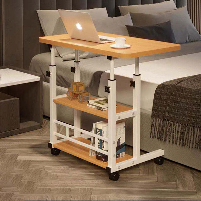 Lighom liftable end steel end & side tables for office — Walnut