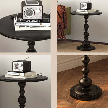 Vintage Cylinder Iron End Table