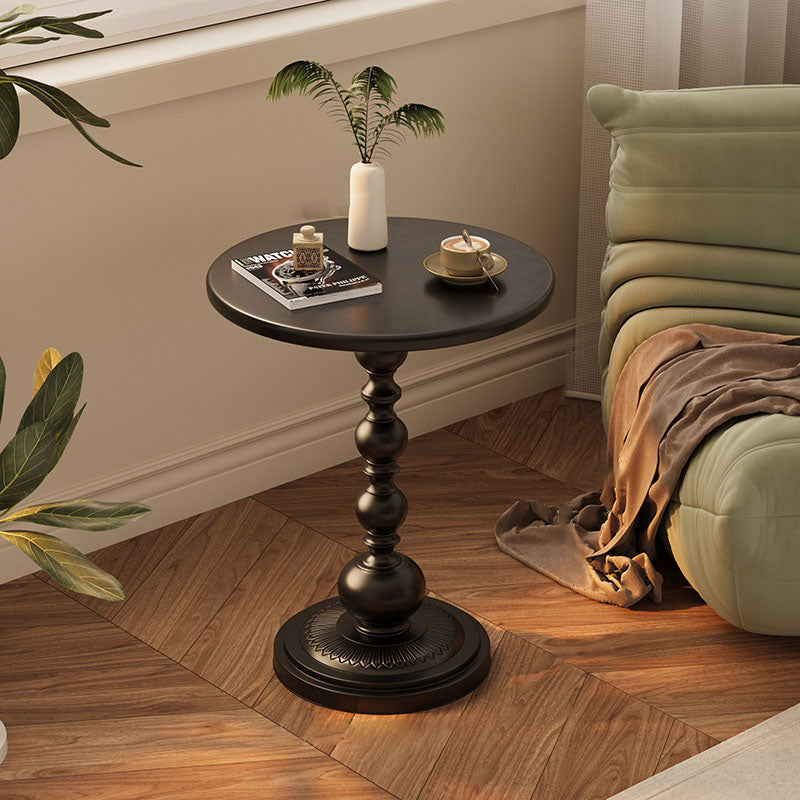 Vintage Cylinder Iron End Table