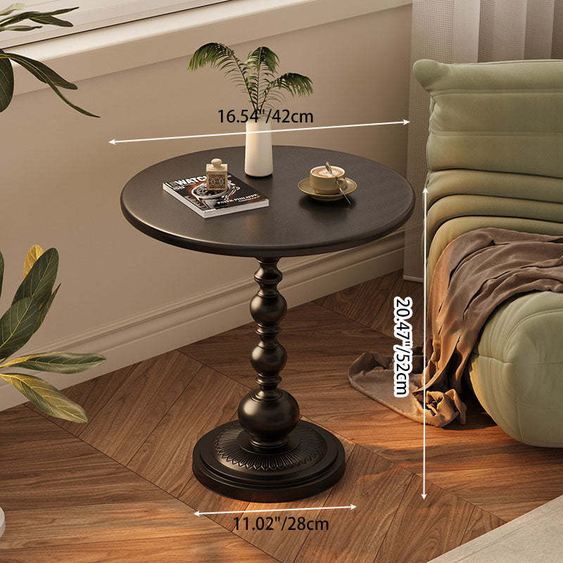 Vintage Cylinder Iron End Table