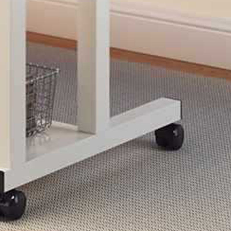 Scandinavian Movable Lift-Top Rectangular End Table 2-Tier — Black Board + White Frame