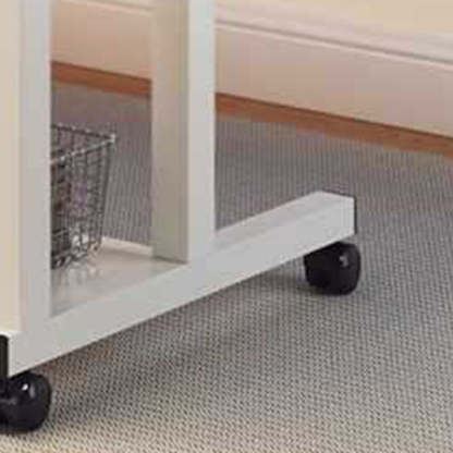 Scandinavian Movable Lift-Top Rectangular End Table 2-Tier — Black Board + White Frame