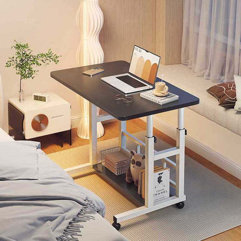 Scandinavian Movable Lift-Top Rectangular End Table 2-Tier