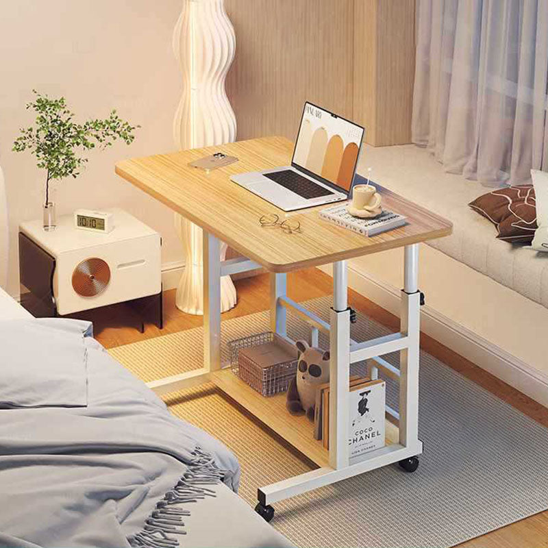 Scandinavian Movable Lift-Top Rectangular End Table 2-Tier