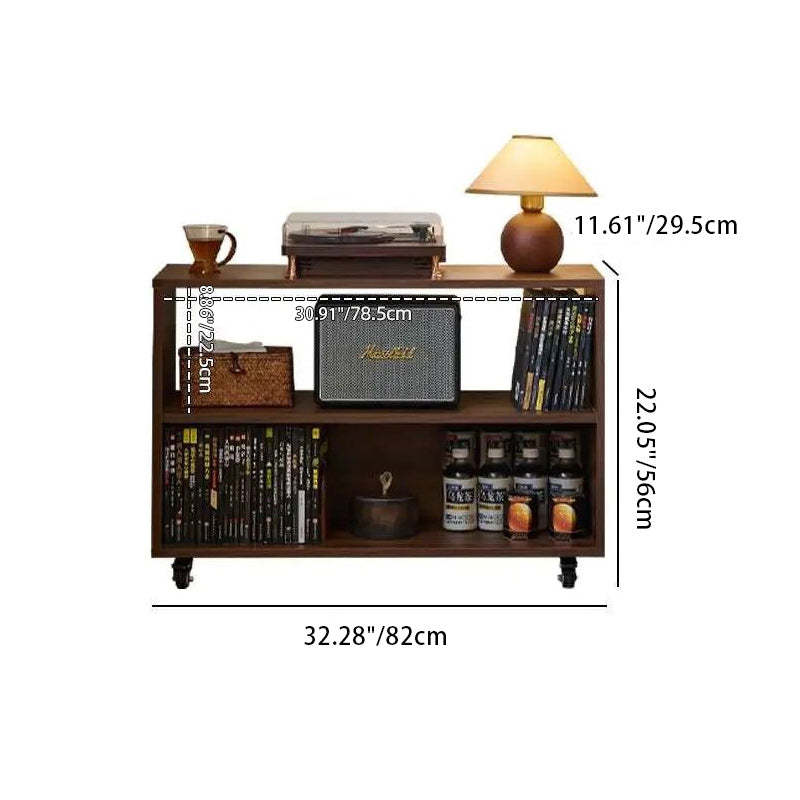 Minimalist Wood 2/5-Tier Side Table — 5 / Black