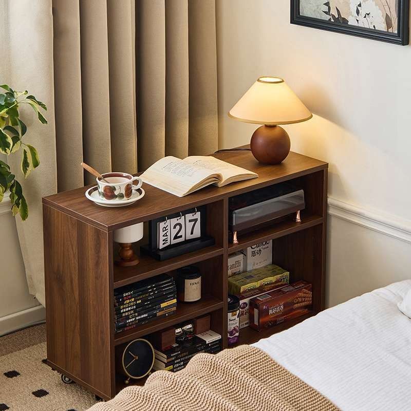 Minimalist Wood 2/5-Tier Side Table — 5 / Walnut Color