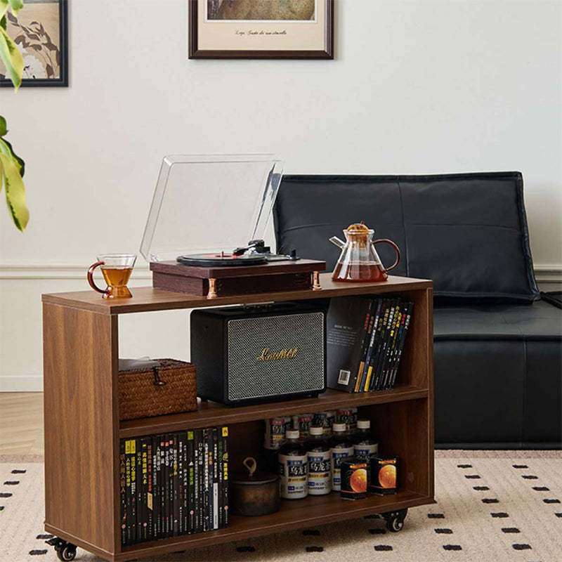 Minimalist 5-tier wood end & side tables — 2-Tier / Walnut