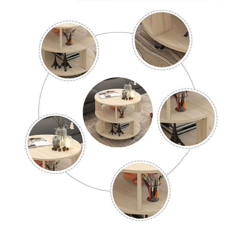 Scandinavian Column Density 3-Tier Side Table
