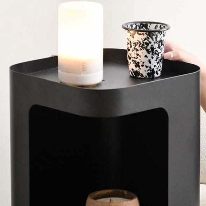 Scandinavian Cream Carbon Steel Side Table 3-Tier