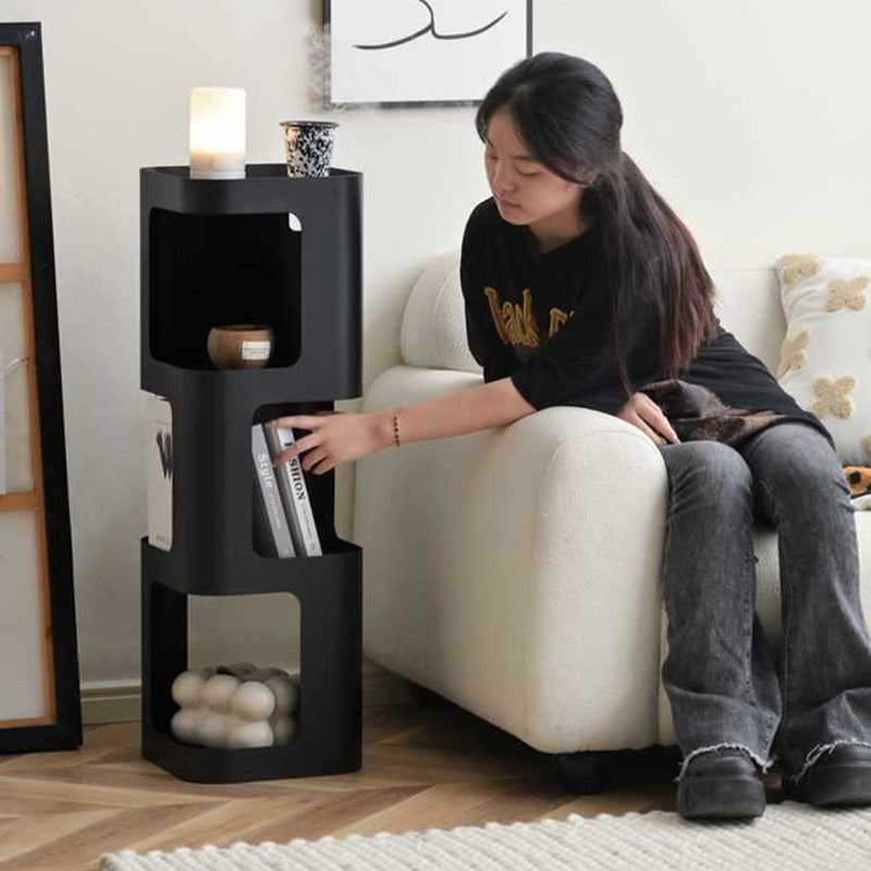 Scandinavian Cream Carbon Steel Side Table 3-Tier