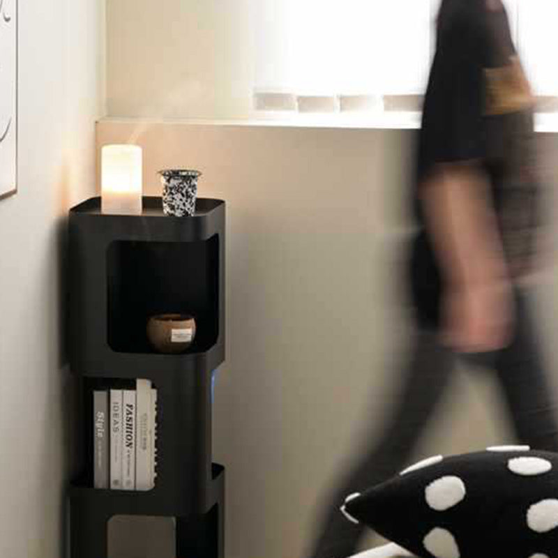 Scandinavian Cream Carbon Steel Side Table 3-Tier
