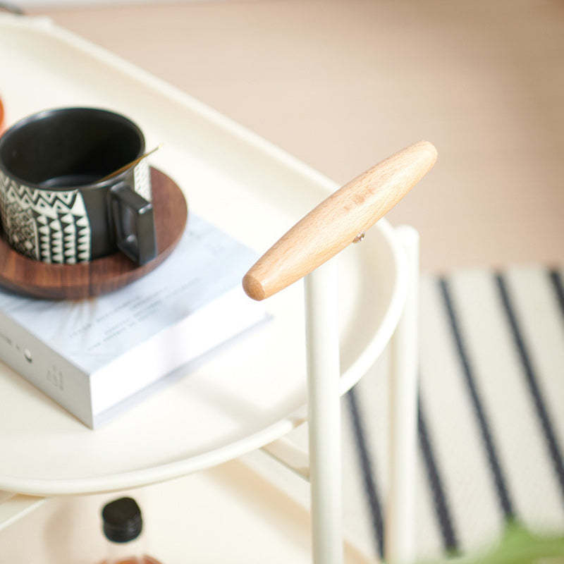 Scandinavian Oval Steel End Table