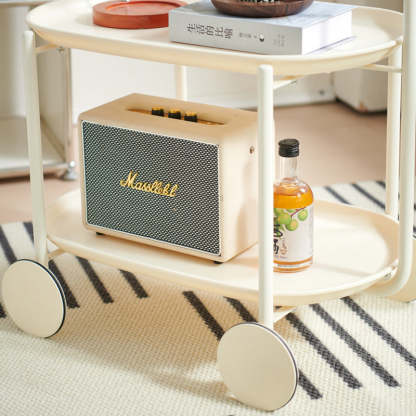 Scandinavian Oval Steel End Table