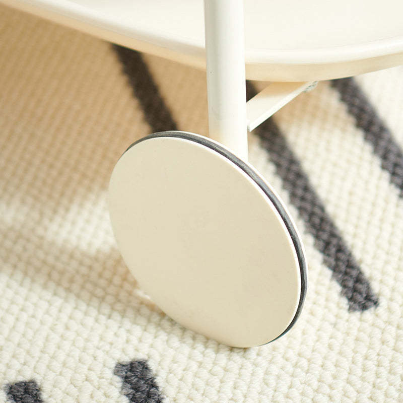 Scandinavian Oval Steel End Table