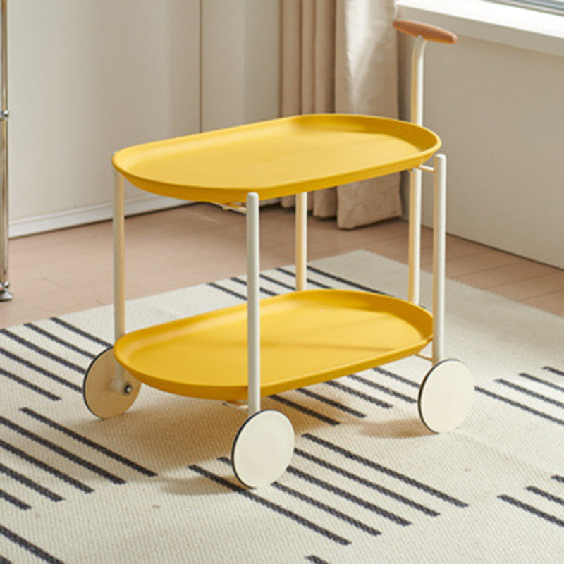 Scandinavian Oval Steel End Table