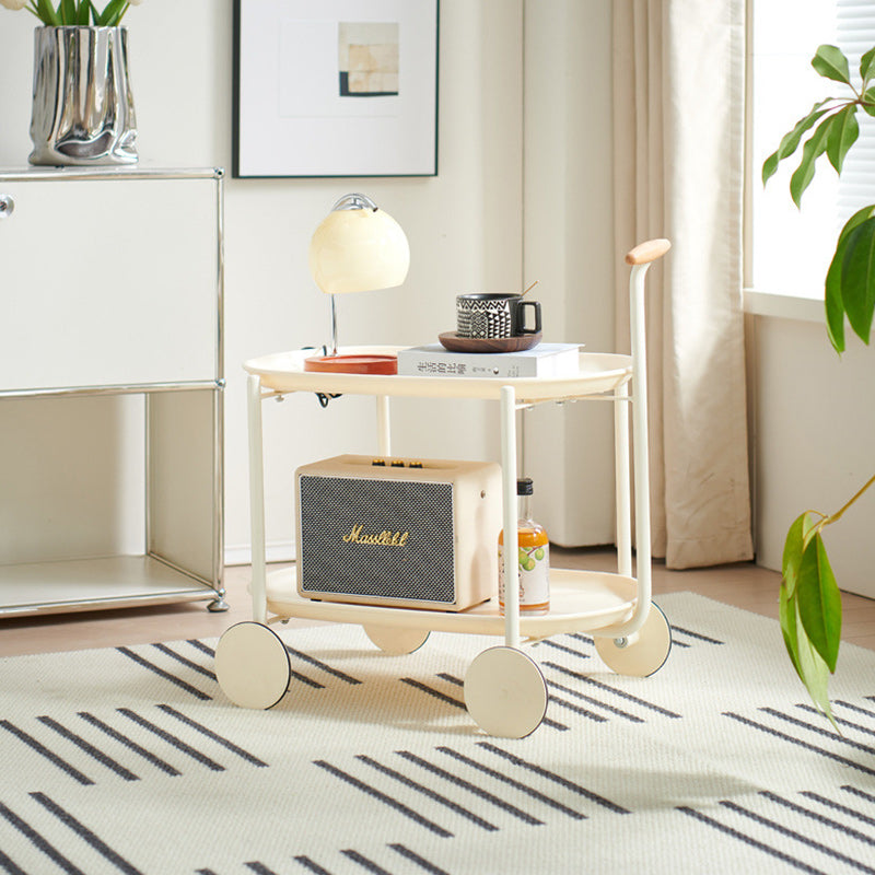 Scandinavian Oval Steel End Table