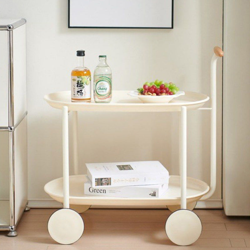 Scandinavian Oval Steel End Table