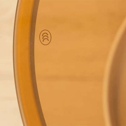 Minimalist Disc Glass Rock Slab Side Table