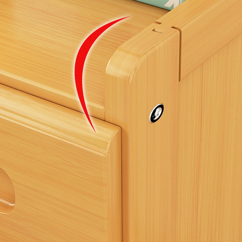 Minimalist Bamboo Cloak Rack Nightstand — 3 - B / Original Wood Color