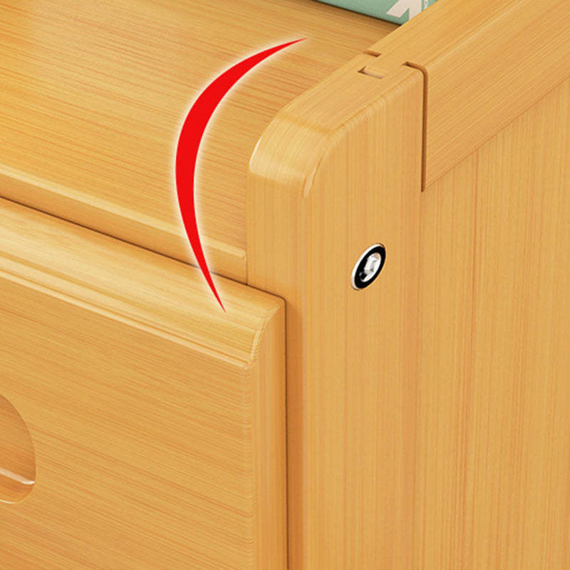 Minimalist Bamboo Cloak Rack Nightstand — 3 - B / Original Wood Color