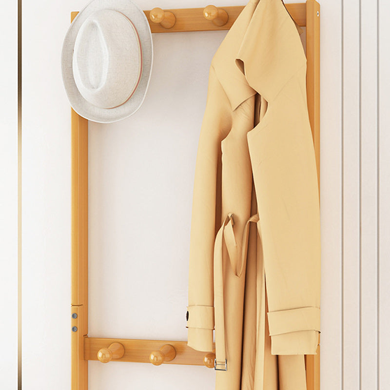 Minimalist Bamboo Cloak Rack Nightstand — 3 - B / Brown