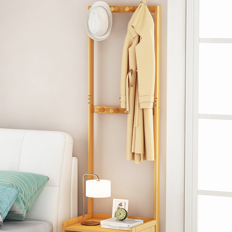 Minimalist Bamboo Cloak Rack Nightstand