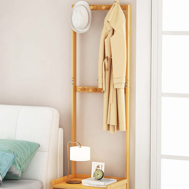 Minimalist Bamboo Cloak Rack Nightstand