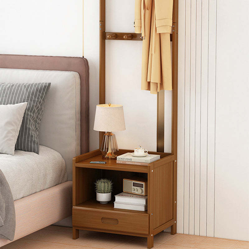 Minimalist Bamboo Cloak Rack Nightstand
