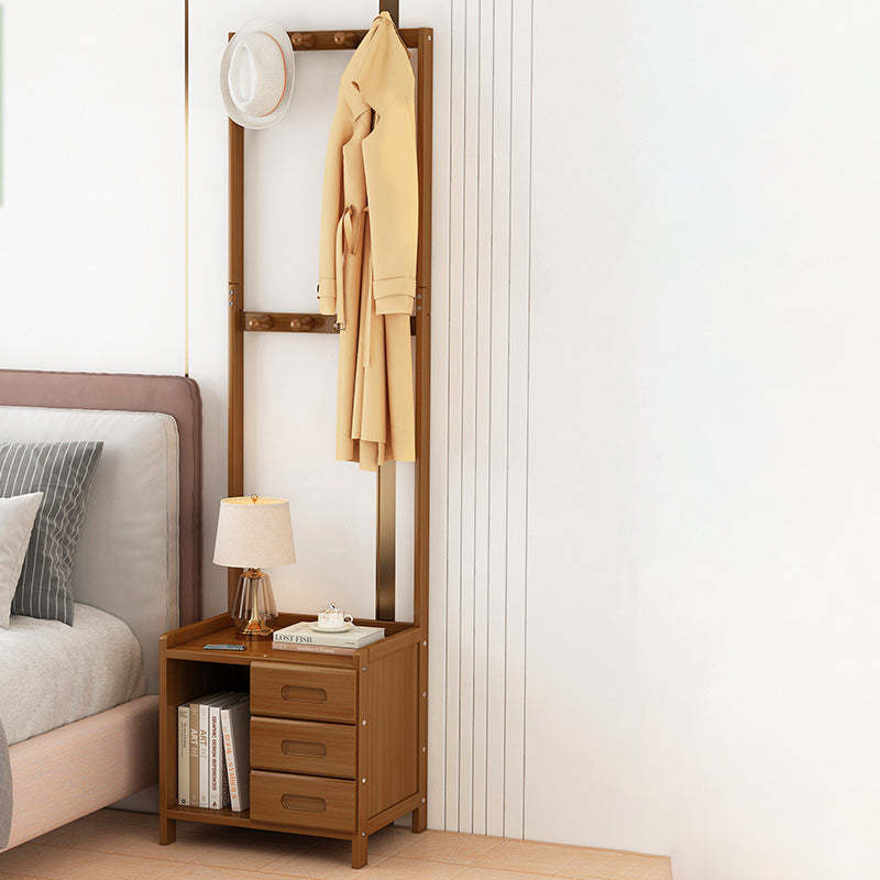 Lighom minimalist cloak wood nightstands — 3 Drawers - Design A / Brown