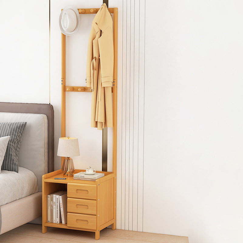 Minimalist Bamboo Cloak Rack Nightstand