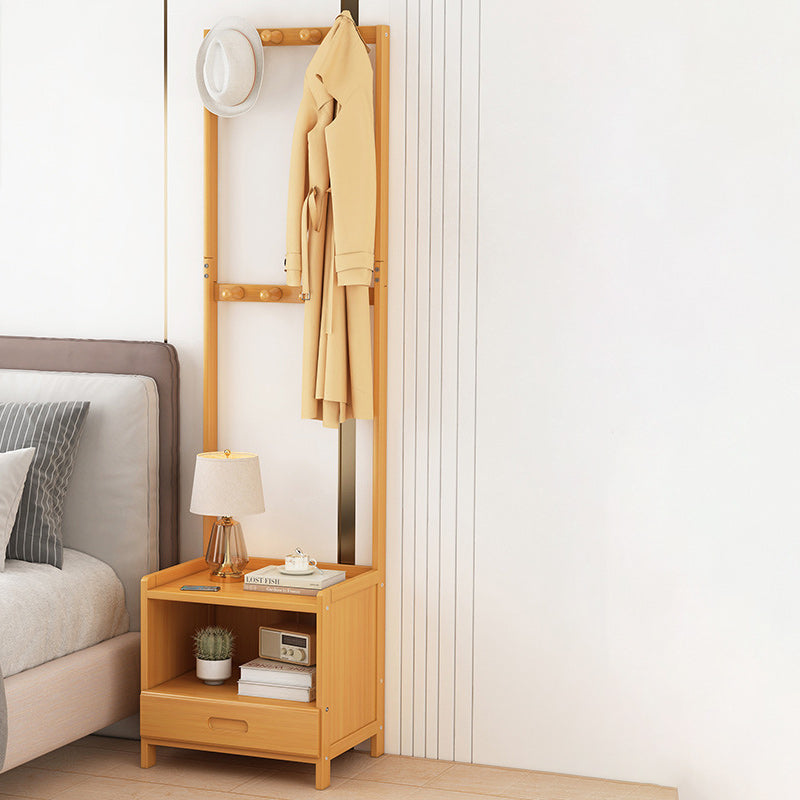 Minimalist Bamboo Cloak Rack Nightstand