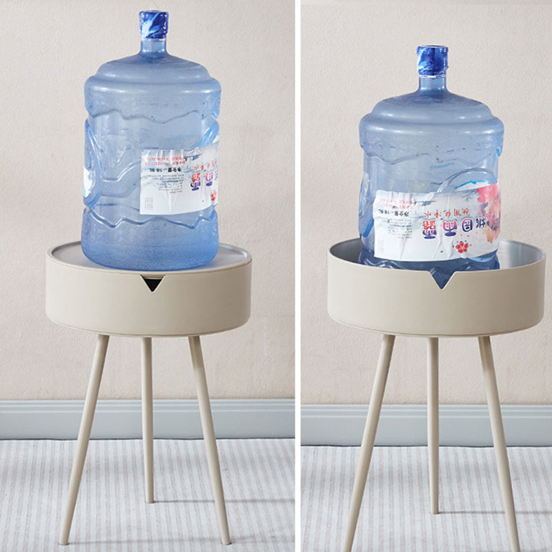 Scandinavian Plastic Iron Cylinder 1-Storage Coffee Table