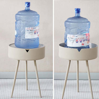 Scandinavian Plastic Iron Cylinder 1-Storage Coffee Table