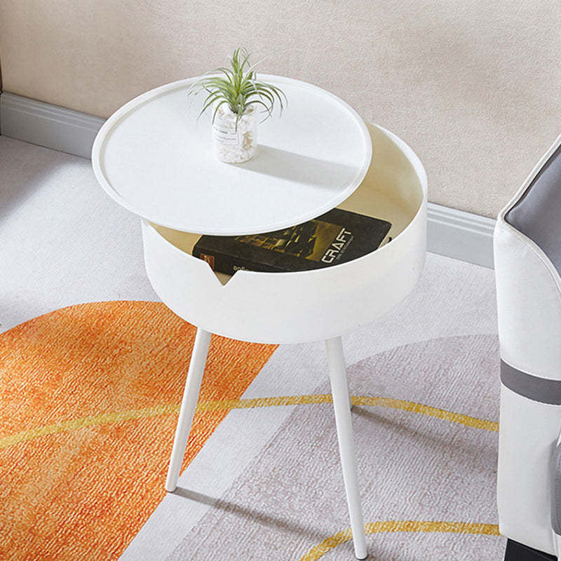 Scandinavian Plastic Iron Cylinder 1-Storage Coffee Table
