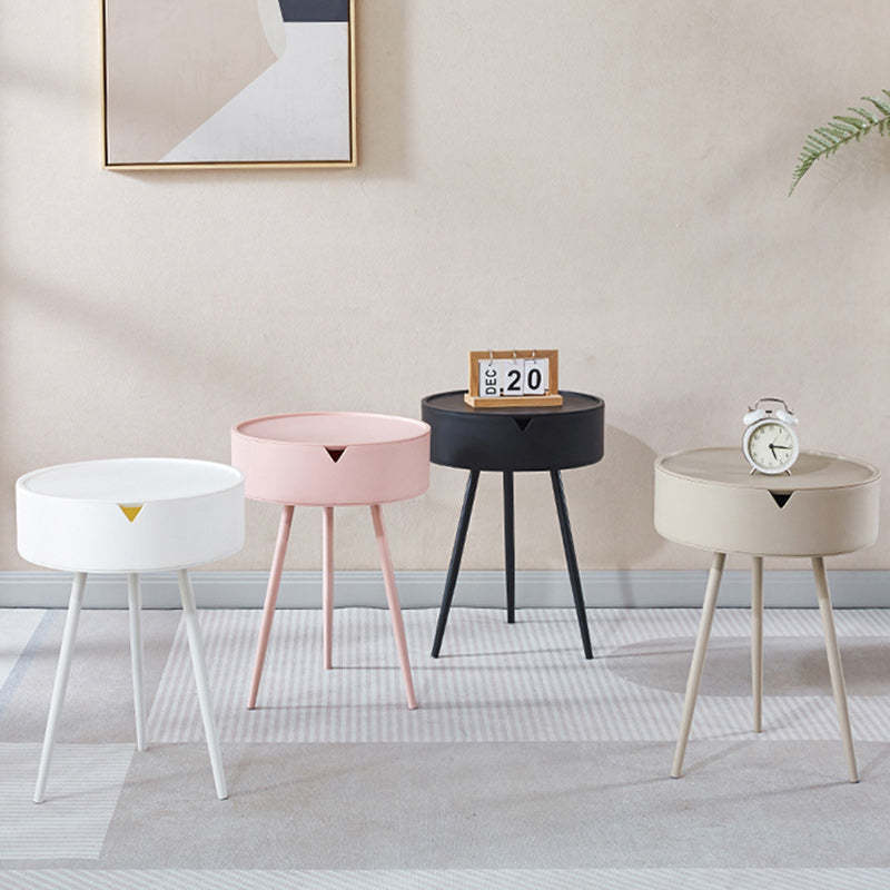 Scandinavian Plastic Iron Cylinder 1-Storage Coffee Table