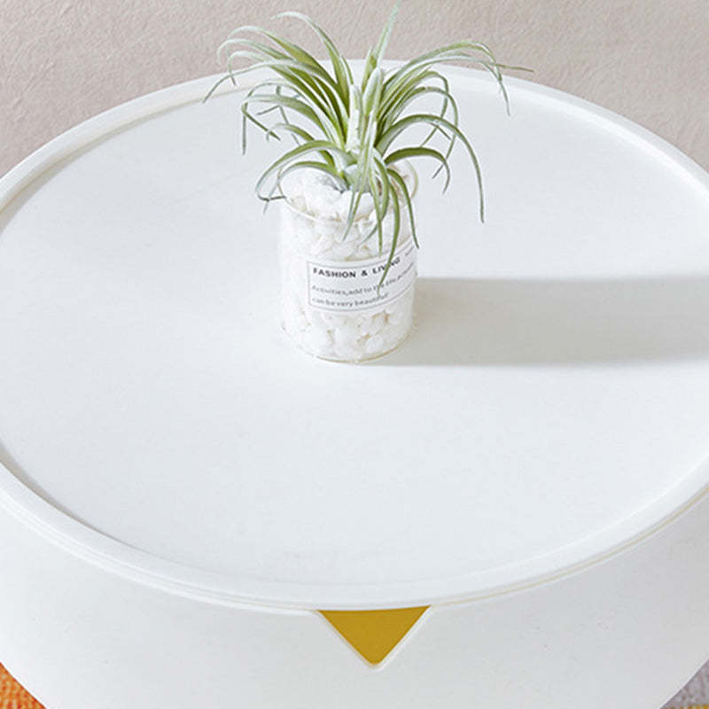 Scandinavian Plastic Iron Cylinder 1-Storage Coffee Table