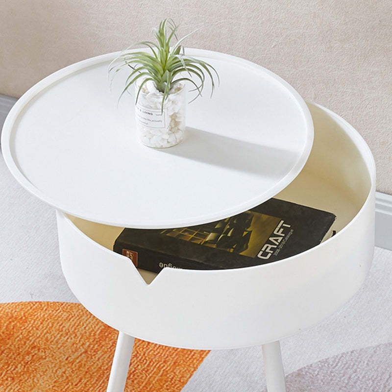 Scandinavian Plastic Iron Cylinder 1-Storage Coffee Table