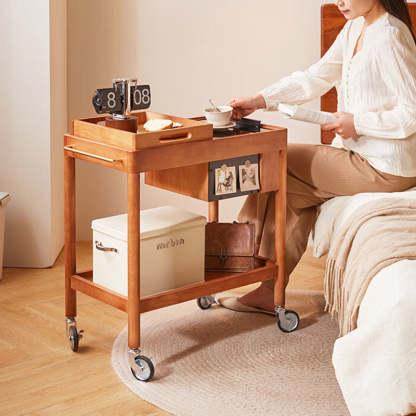 Vintage Wood 2-Tier Side Table