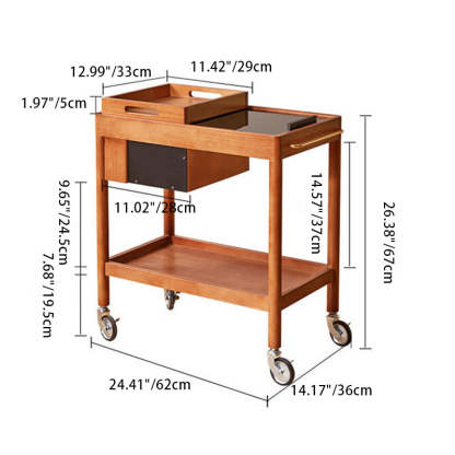 Vintage Wood 2-Tier Side Table