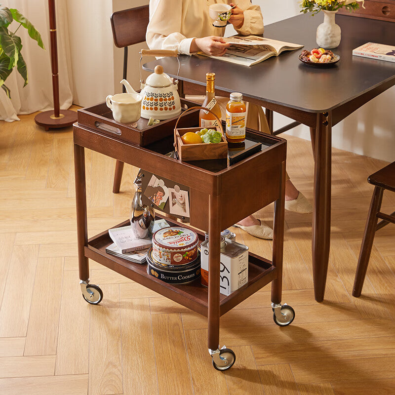 Vintage Wood 2-Tier Side Table