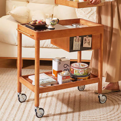 Vintage Wood 2-Tier Side Table