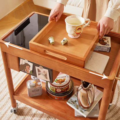 Vintage Wood 2-Tier Side Table