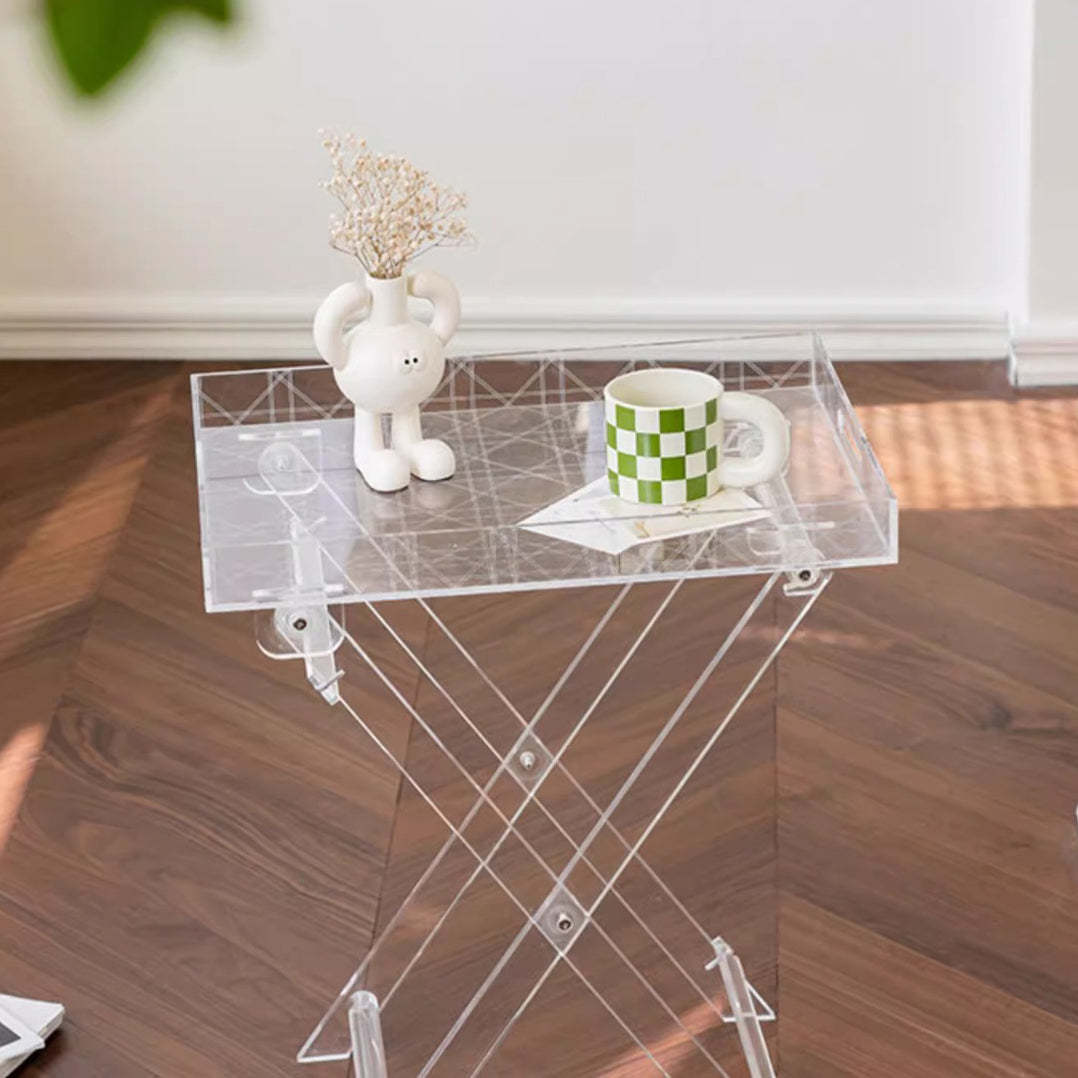 Minimalist Foldable Rainbow Acrylic Side Table