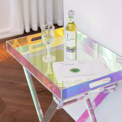 Minimalist Foldable Rainbow Acrylic Side Table