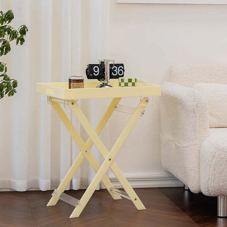 Minimalist Foldable Rainbow Acrylic Side Table — Transparent