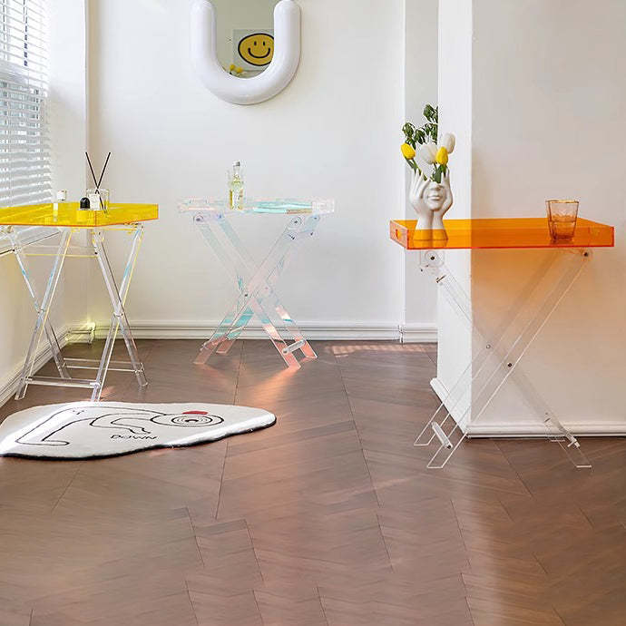 Minimalist Foldable Rainbow Acrylic Side Table