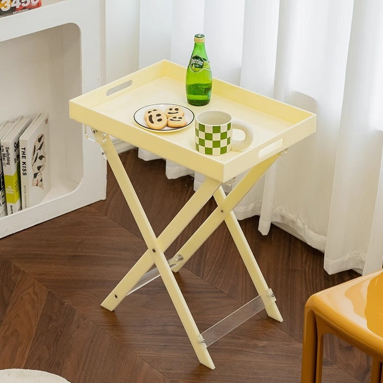Minimalist Foldable Rainbow Acrylic Side Table — Colorful