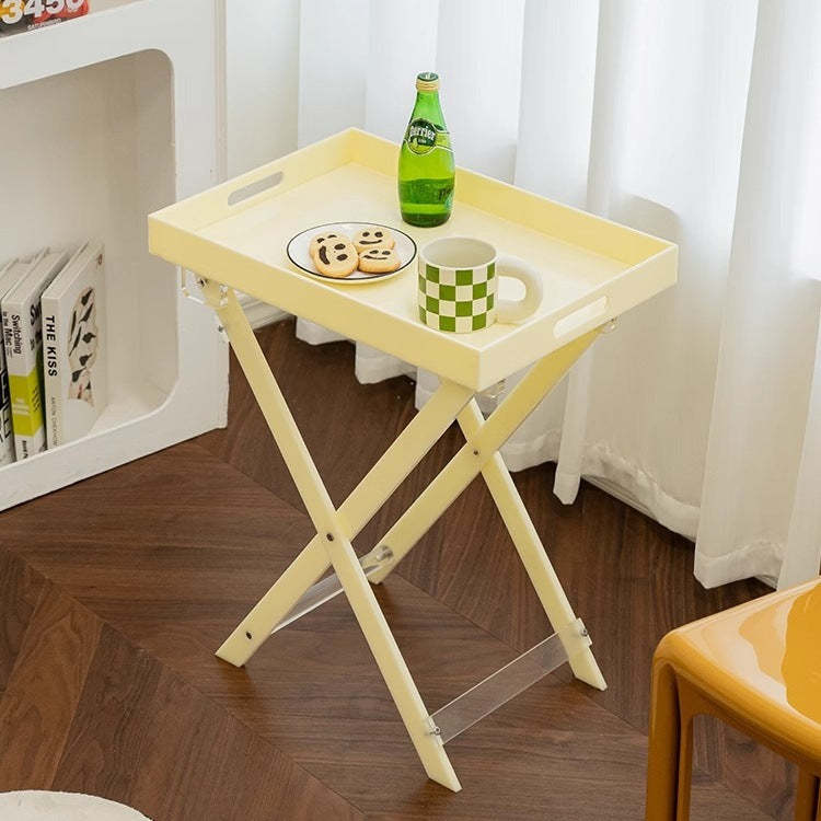 Minimalist Foldable Rainbow Acrylic Side Table — Colorful