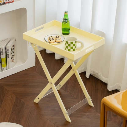 Minimalist Foldable Rainbow Acrylic Side Table — Colorful