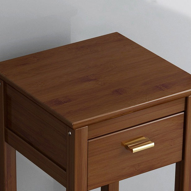 Chinese Bamboo Wood Tiered Side Table